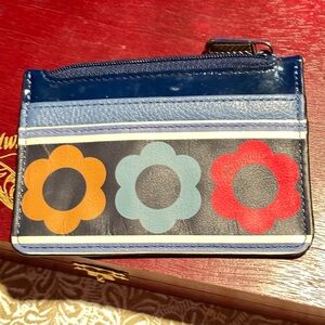 Brighton Blueprint Flower Leather wallet or card holder